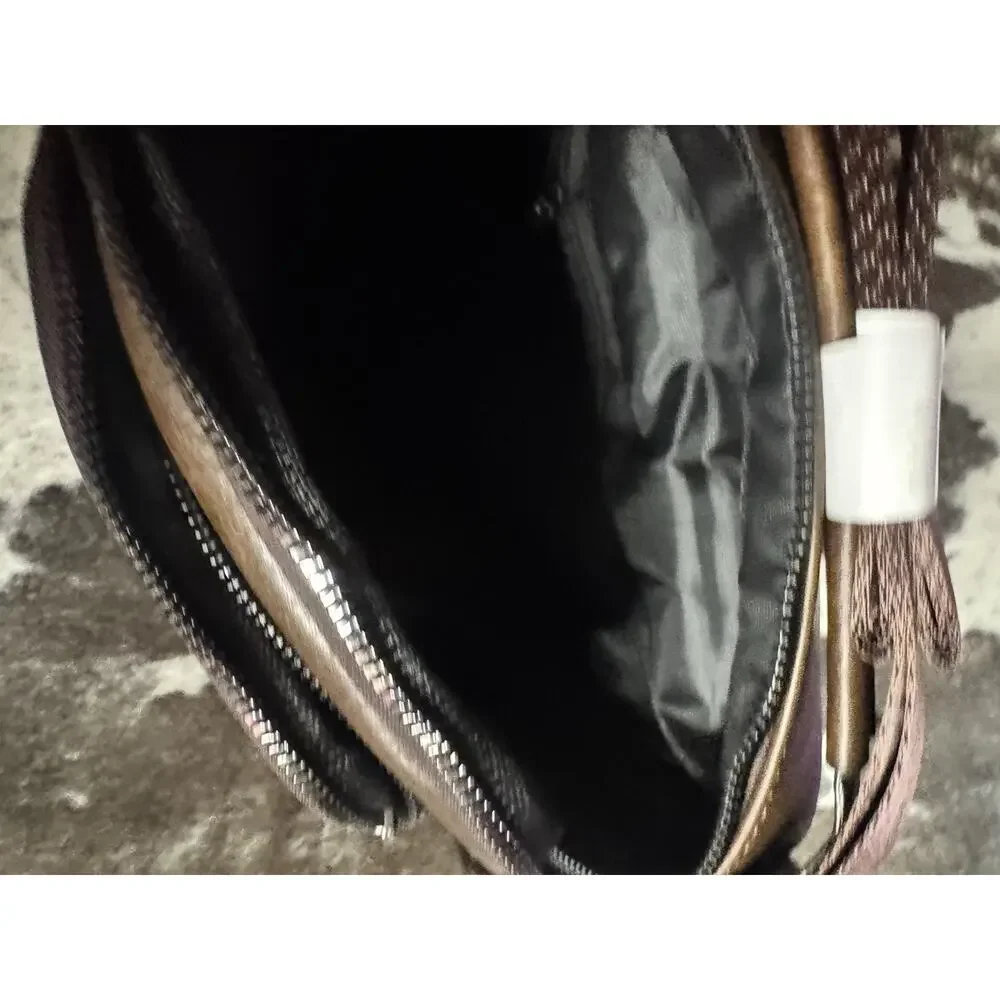 La Philipe Miami Men’s Cross Body Leather Messenger Bag Dark Brown NWT